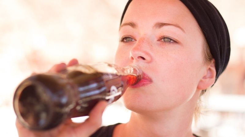 Woman Drinking Soda